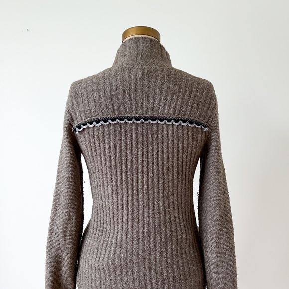 Free People Cuddle Bear Admiral Cardigan Sweater Coat Size Small Boho Fringe - Picture 3 of 10